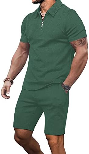 Roupas de 2 peças para homens shorts define um traje esportivo casual de traje esportivo de roupas esportivas de roupas