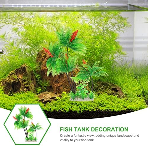 Zerodeko Plants Decoração Tanque de peixes Decoração de árvores: Aquário Plantas de água de aquário Planta de plástico