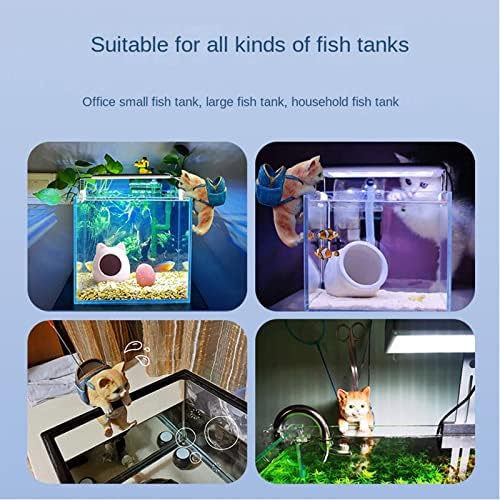 1pc aquário decoração de jardim de peixe tanque de peixe fofo gato criativo mochila pequena ornamento resina pingente