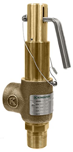 Válvulas Kingston 710D56S1L1-050 3/4 x 1/50 psi ASME Seção VIII Vapor de alavanca aberta de silicone Discor