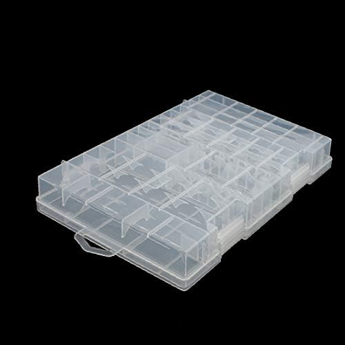 Caso de armazenamento transparente X-Dree para o organizador de suporte de bateria de plástico rígido AAA 9V (Estuque de Almacenamiento