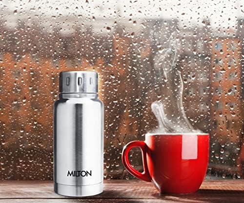 Milton ThermoSteel Elfin 160, balão isolado a vácuo, 160 ml | 5.4 oz | Garrafa de água quente e fria, aço inoxidável 18/8,