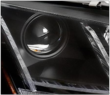 ZMAUTOPTS LED FARÇO DE PROJECIDO SEQUENCIAL BLACK W/6.25 Blue DRL compatível com 2008-2015 Audi TT [para estoque HID]