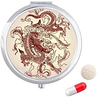 Dispensador de caixa de armazenamento de caixa de bolso para retrato de pílula do dragão chinês Dragon