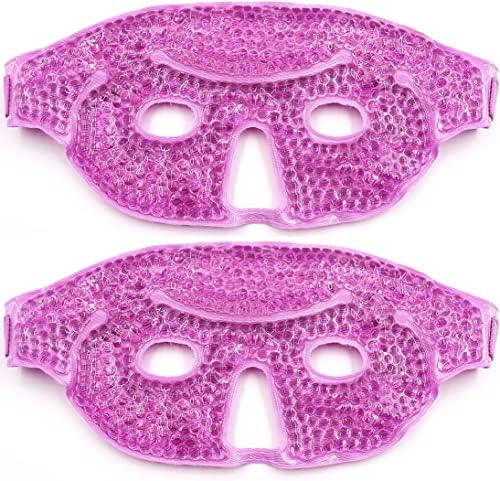 Máscara para os olhos do rosto para gelo para terapia com comprimimento quente e frio, pacote terapêutico de compressão