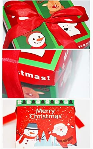 Dbylxmn Yard Gnomes Boxes com bandas de envoltório para caixas de Natal de Natal Cardboard Presente Candy Cookie Boxes