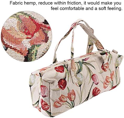 Bolsa de tricô DIY, agulhas de costura doméstica Supplias de tricô artesanato de tecidos Bolsa de armazenamento Bolsa de saco de crochê portátil