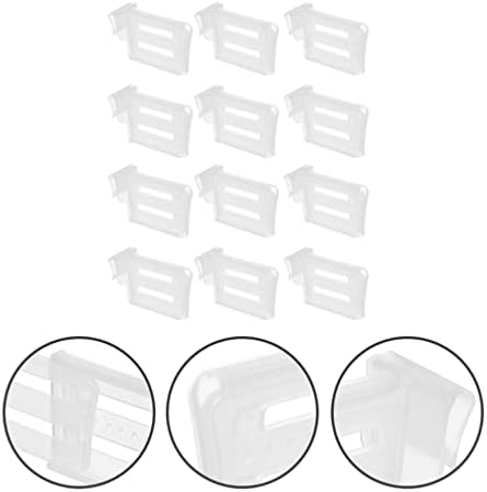 Divisores de freezer de hemóton 12pcs clipes de geladeira ajustáveis ​​Clipes de armazenamento lateral de porta de armazenamento clipes Multi-funcional separador para organização de armazenamento Organizador de porta de geladeira transparente