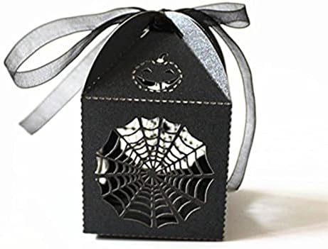 ABOOFAN 50pcs Candy Ribbon Hallower- Holder de aniversário embrulhando tema portátil Halloween Party Christmas para Spider