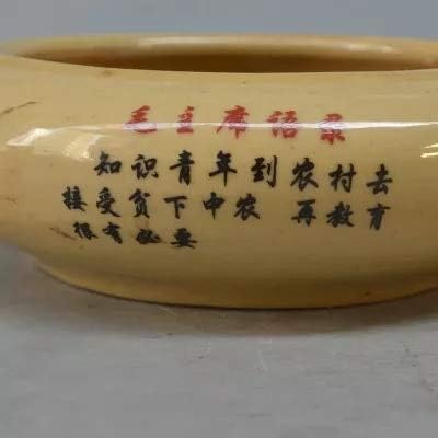Zamtac Antique Revolução Cultural Porcelana Coleção de Mao Lin Ashtray Lavagem de cinzas de cinzas