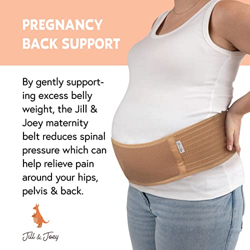 Jill & Joey Maternity Belt - Baso de ventilação Back Brace - Gravidez deve ter - Banda de apoio à barriga da gravidez