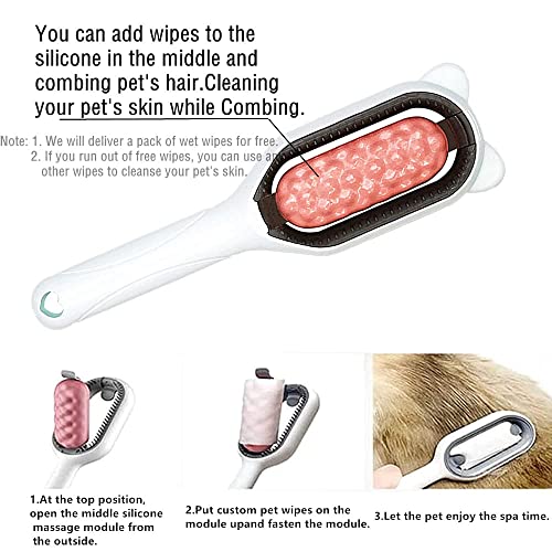 Airelephant Cat Brush, Limpeza de cães Remova cabelos flutuantes, remoção de cabelos atados, pente mágico reutilizável