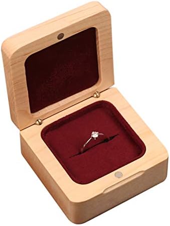 Caixa de anel de bordo portátil do Omeet para proposta, engajamento, casamento, coleção