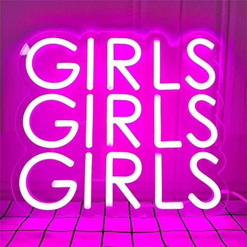DVTEL Girls Neon Sinais, sinal de néon Modelagem LED LEZES LUMAS LENTAS LUMAS LIGH