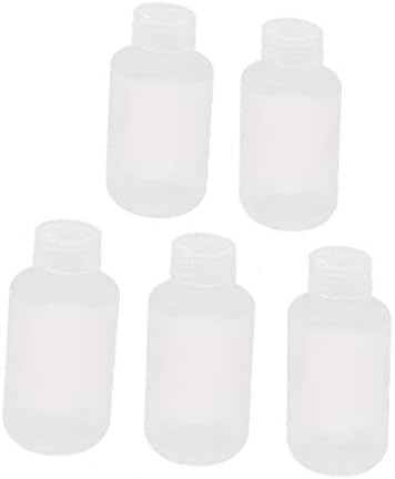 X-Dree 5pcs 100ml plástico redondo pequeno suprimento de laboratório de garrafas de reagente selado na boca (5pcs 100ml rifornimenti