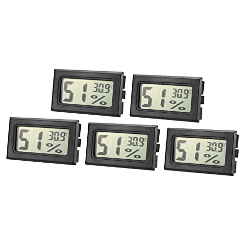Yokive 5 PCs Termômetro de higrômetro digital, -50-60c LCD Monitor de umidade do monitor de umidade interno, ótimo