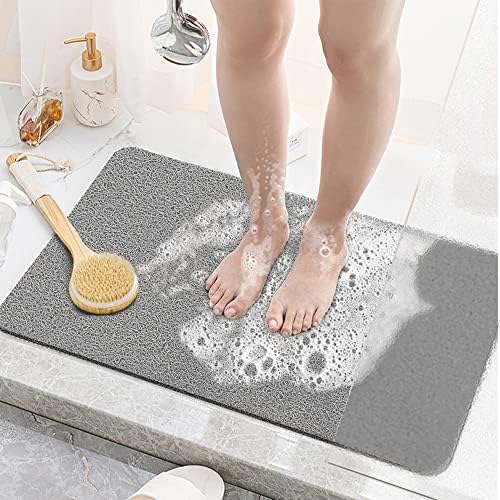 Banheiro de chuveiro tapete não deslizante PVC Soft PVC texturizada Rápula de drenagem rápida massagem do pé Multifuncional
