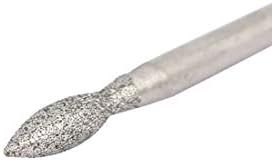 X-Dree Brill Brill Brill 2,5 mm de ponta de ponta de pedra Retorção de diamante Ponto montado em diamante 5pcs (Punta