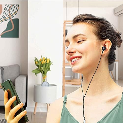 Fones de ouvido estéreo com fio Urbanx OEM para Motorola Moto G brincar com botões de microfone e volume - preto