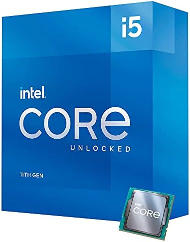 Intel Core i5-11600K Processador de mesa 6 núcleos de até 4,9 GHz desbloqueados LGA1200 125W