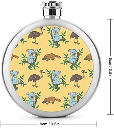 Avestruz australiano Avestruz Koala Hip Flasks para balão de vinho de aço inoxidável de licor Flask reutilizável para homens Mulheres