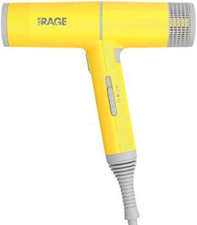 Hair Rage Chicair -Tecnologia iônica azul para secagem profissional de desempenho, secador de cabelo com difusor, alça dobrável, cuidados com a temperatura constante sem danos para o cabelo