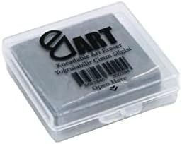 Eraser de arte amassada com E&D com caixa de plástico, cinza, ideal para desenhos e obras de artista
