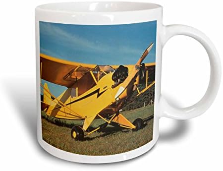 3drose Cub Plane caneca, 11 onças, amarelo