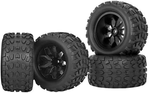 RCMOXETO 12mm pneus rc rc e rodas 1/10 escala rc pneus de buggy pneus rc preguiados pneus e jantes com inserções de