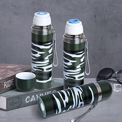 Garrafa de água de 17 oz de 17 oz de aço inoxidável a vácuo garrafa isolada esportes militares garrafas de água cantina térmicas