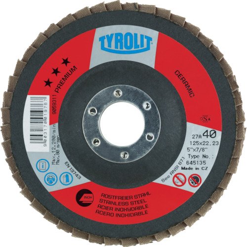 Tyrolit 719799 Therabond Ceramic Flap Disc, pacote de 10