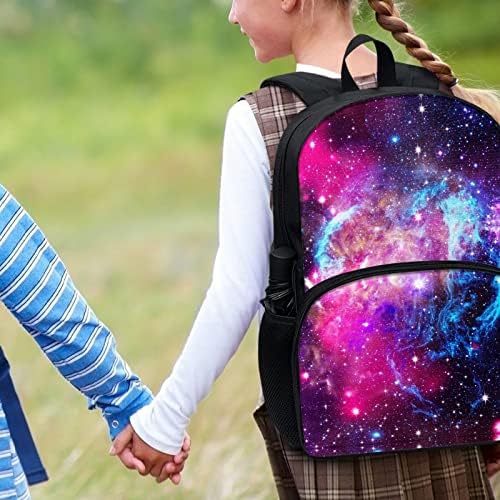 Gongbawa Galaxy Backpack 3 Pack Pack, Livro da escola para meninas adolescentes de cogumelos com lancheira térmica+caixa de lápis Dacron com slots de caneta, suprimentos escolares personalizados