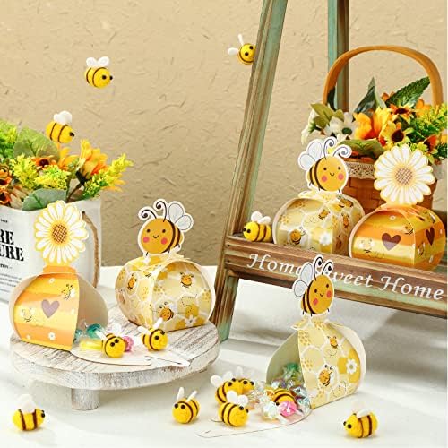 36 PCS Caixas de doces de abelha mel caixas de presente de colméia caixas de girassol caixas de abelha caixas de festa favores