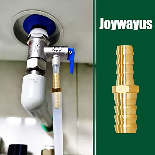 Joywayus 3/8 a 1/2 Reduture Id Mangueira Barb Splicer, interseção de interseção/combustível/ar de bronze união hexadecida