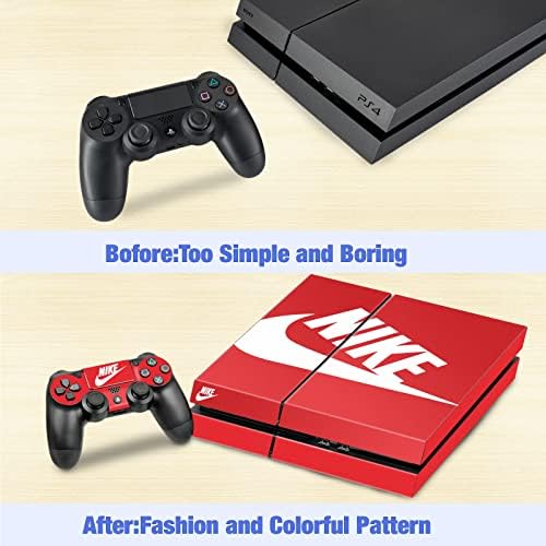 Console e controladores de pele PS4, pele de vinil para PlayStation 4 Console e controladores, capa do adesivo PS4 para corpo inteiro