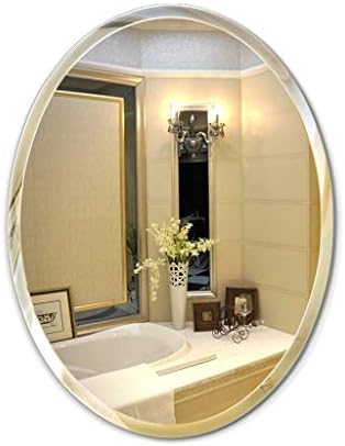 Zchan limpo espelho grande de parede, espelho de vaidade oval, espelho de cômoda, para entradas, salas de estar, banheiro, espelhos