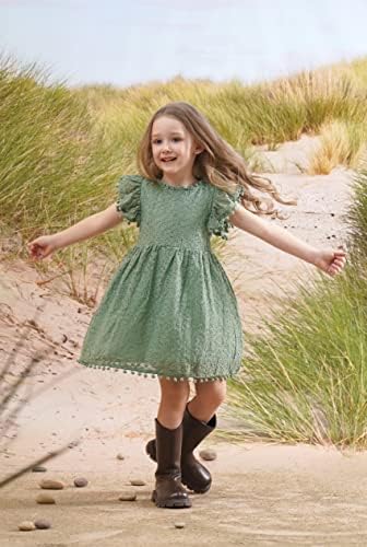 Vestido de menina de flor de cutiego vestidos de criança vestido rústico vintage