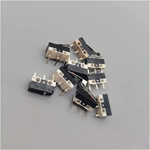 SHUBIAO MICRO SWITCHES 10PCS Micro limite interruptor do botão de pressão 1A 125V AC mouse interruptor 3pins Holdre alça de alavanca