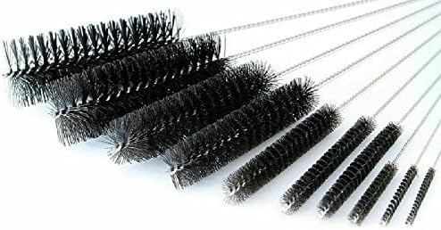 Brush de laboratório de 10 x para limpador de tubos, tubo de ensaio, copo, garrafa, tubulação fluval