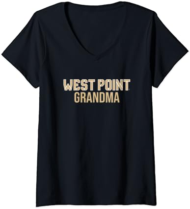 T-shirt de decote em V Vovó Vovó do Exército West Point Black
