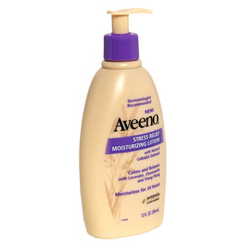 Aveeno Active Naturals Alívio do estresse Hidratante loção, garrafas de bomba de 12 onças