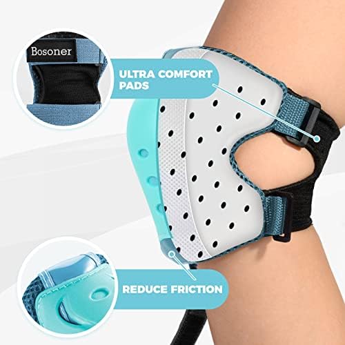 Bosoner Kids/Youth Knee Pad cotonete protetores protetores de proteção para patins de patins de patins BMX Bikeboard Skatings Skatings