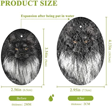 Alaza Black Cat Kitten Maine Coon Animal Esponja de cozinha natural de cozinha esponjas para pratos Lavando banheiros