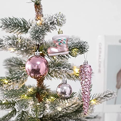 Jacekako 21CT Surveria de plástico transparente Bolas de Natal para as decorações de casamento de festas de férias de árvore de Natal