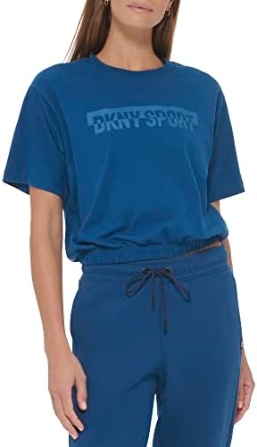 Camiseta de logotipo feminino dkny