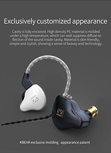 Yinyoo KBear KS1 1DD HIFI EARENDOPELO EXECUTO, KS1 EARBUD MUSICONS MUSONES COM NOVO DINHO DE 10MM MADOR OURO EXECUTO COM EXTACIONAL