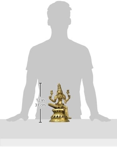 Deusa Lakshmi, como visualizado na ATHARVA VEDA - escultura de bronze