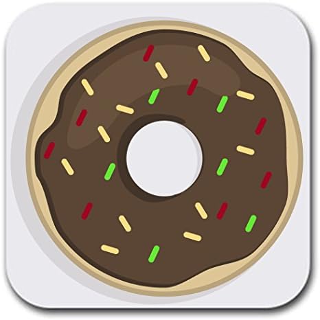 Donuts - Conjunto de montanhas -russas - Coasters de presentes de humor de piada para bebidas - absorvente | Móveis seguros - Conjunto de seis - Gifres do Gifra - Neoprene de qualidade 3,5 x 3,5