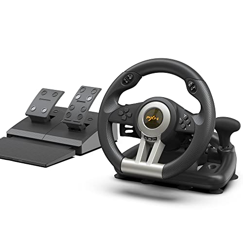 Roda de corrida para PC PXN, V3II 180 graus Universal USB Car SIM Game de direção com pedais para PS3, PS4, Xbox One, Xbox Series X/S, Switch