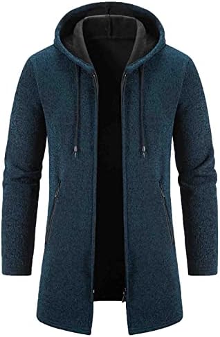 Jackets de Cardigan de suéter longo de Beuu, 2022 Novo Mens zíper maconha Slim Fit Tunic Casa